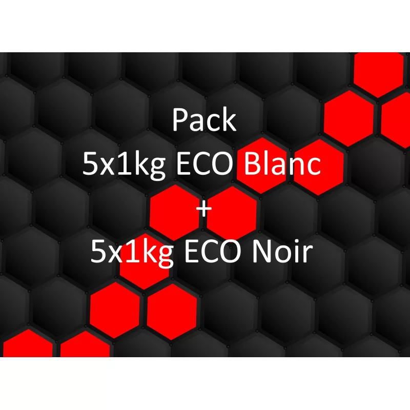 PACKECO5B5N PACK 5 PLA ECO BLANC + 5 PLA ECO NOIR