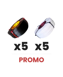 Pack x10 - Refill PETG White x5 + Refill PETG Black x5 - 1kg - 1.75mm