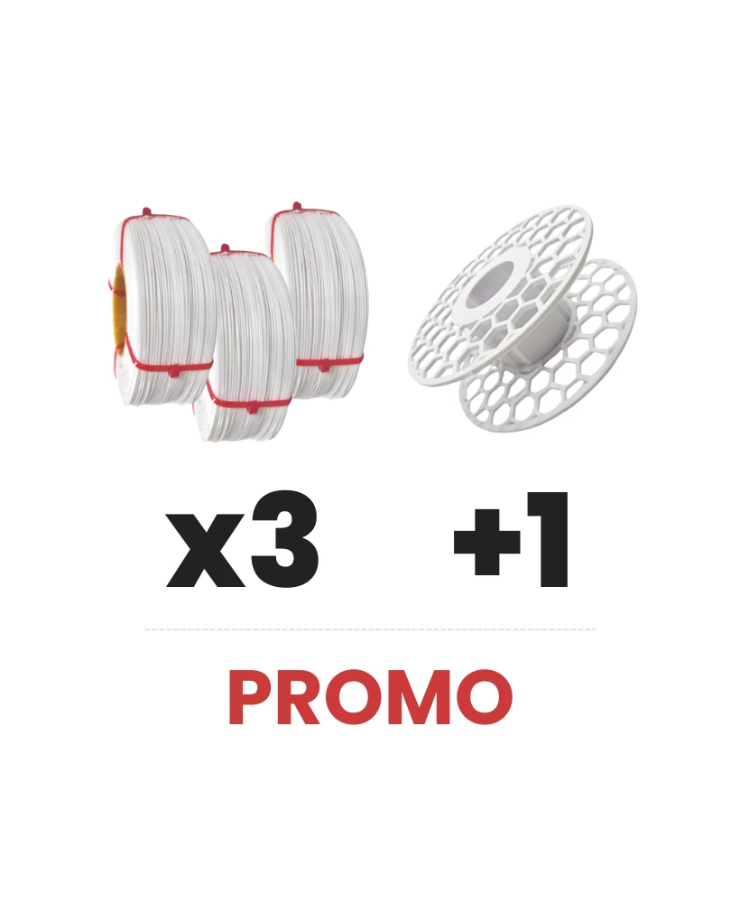 Pack x3 + Bobine - Refill PLA+ Blanc x3 et Bobine Refill Pack x3 + Bobine - Refill PLA+ Blanc x3 et Bobine Refill