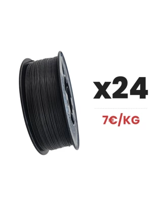 Pack x24 - PLA PHA Noir - 1kg 1.75mm - Filament Impression 3D