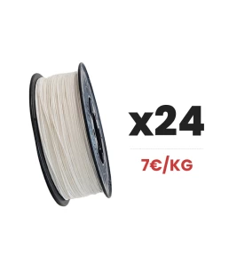 Pack x24 - PLA PHA Blanc - 1kg 1.75mm - Filament Impression 3D