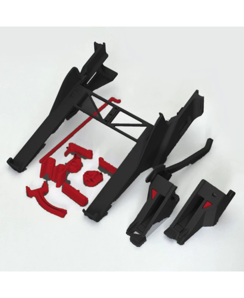 Kit Swapmod imprimé noir et rouge (visuel retouché)